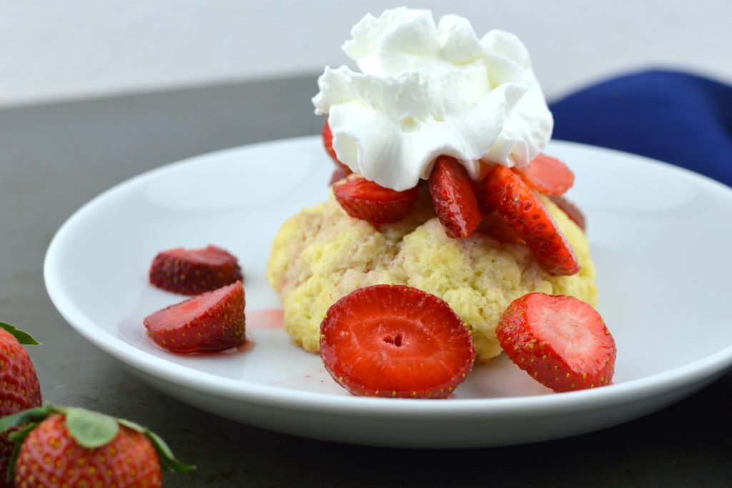 Strawberry Shortcake made with fresh strawberries, homemade biscuits, and whipped cream is so easy to make and most perfect summer dessert!