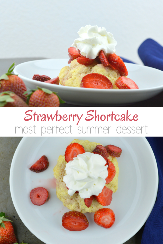 Strawberry Shortcake made with fresh strawberries, homemade biscuits, and whipped cream is so easy to make and most perfect summer dessert!