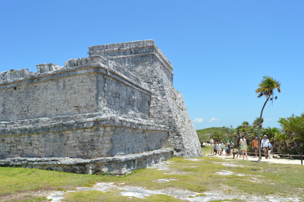 Visiting the Tulum ruins in Mexico’s Riviera Maya is a must because it is situated on steep cliffs overlooking the ocean. 