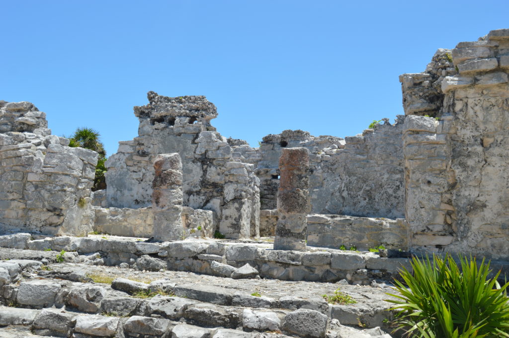 Visiting the Tulum ruins in Mexico’s Riviera Maya is a must because it is situated on steep cliffs overlooking the ocean.