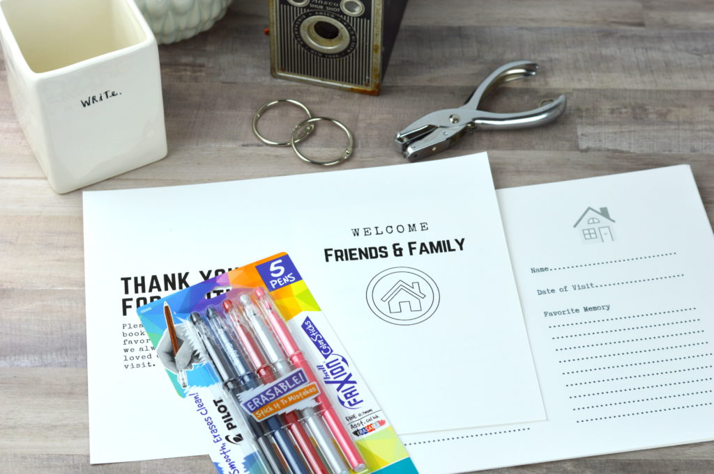 A guest book is a spot where memories could be recorded when friends and family came to visit - this DIY version includes a free printable.