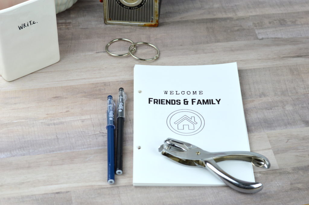 A guest book is a spot where memories could be recorded when friends and family came to visit - this DIY version includes a free printable.