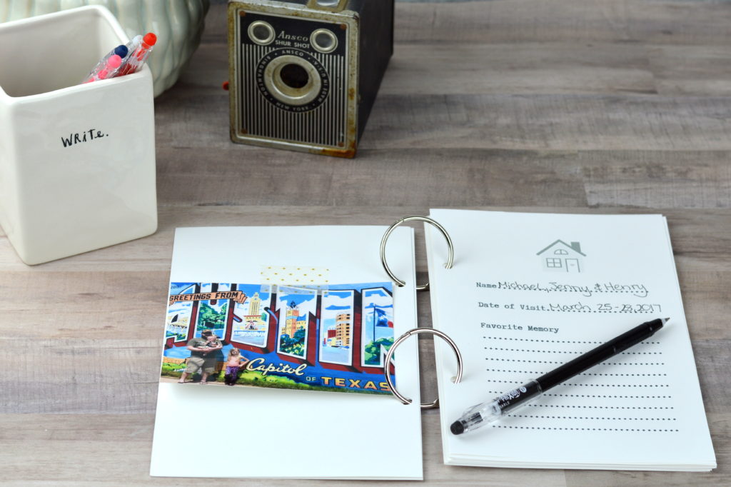 A guest book is a spot where memories could be recorded when friends and family came to visit - this DIY version includes a free printable.