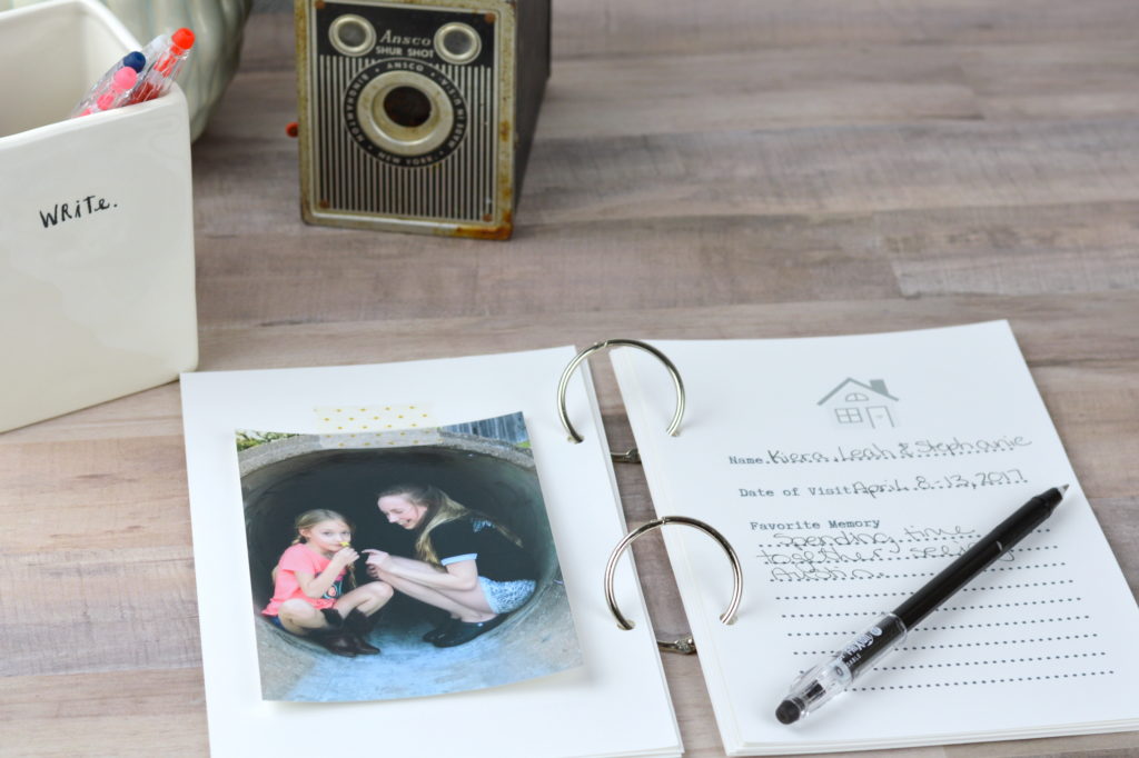 A guest book is a spot where memories could be recorded when friends and family came to visit - this DIY version includes a free printable.