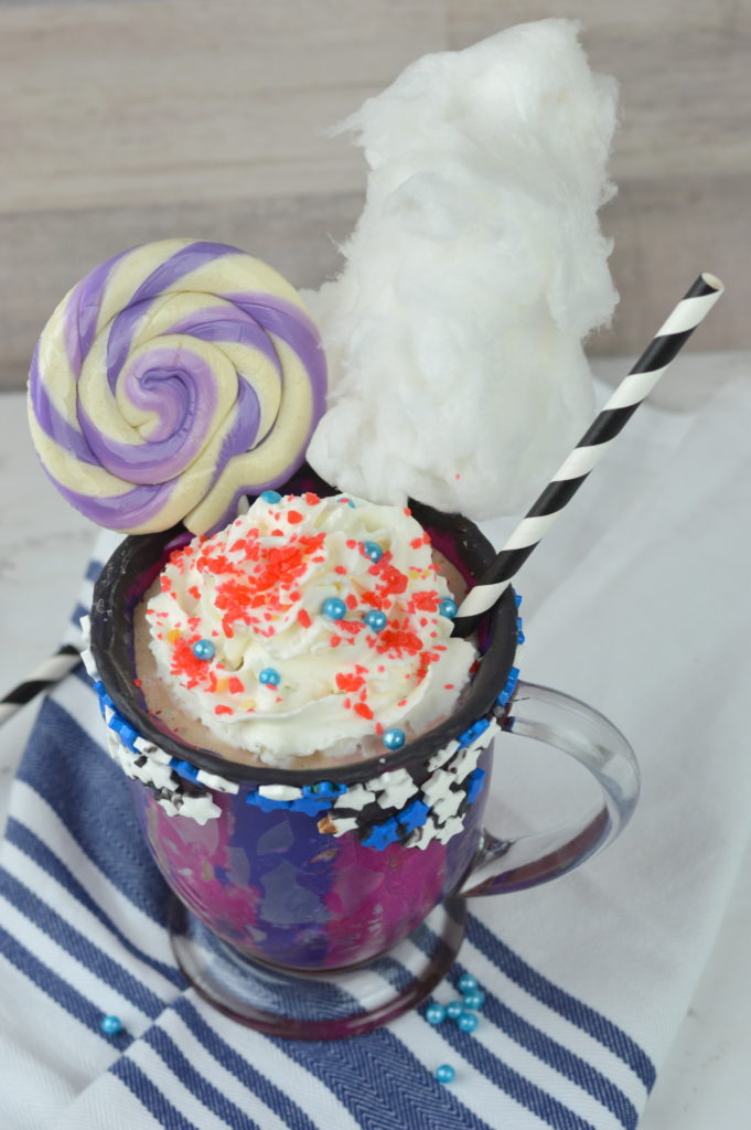 Frozen Hot Chocolate is the stuff hot summer days are made for and this decadent Galaxy Frozen Hot Chocolate is a favorite!