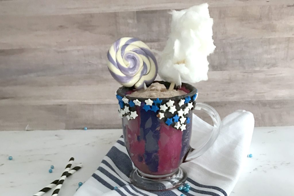 Frozen Hot Chocolate is the stuff hot summer days are made for and this decadent Galaxy Frozen Hot Chocolate is a favorite!