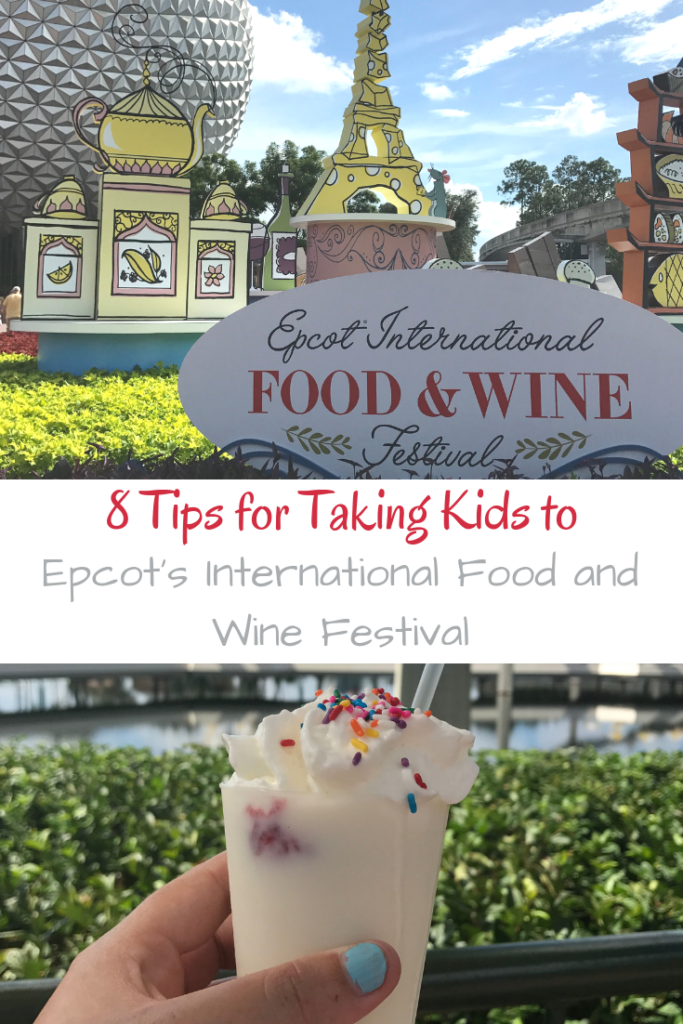 8 Tips for taking kids to Epcot's International Food and Wine Festival so that they stay engaged, stay happy and entertained.