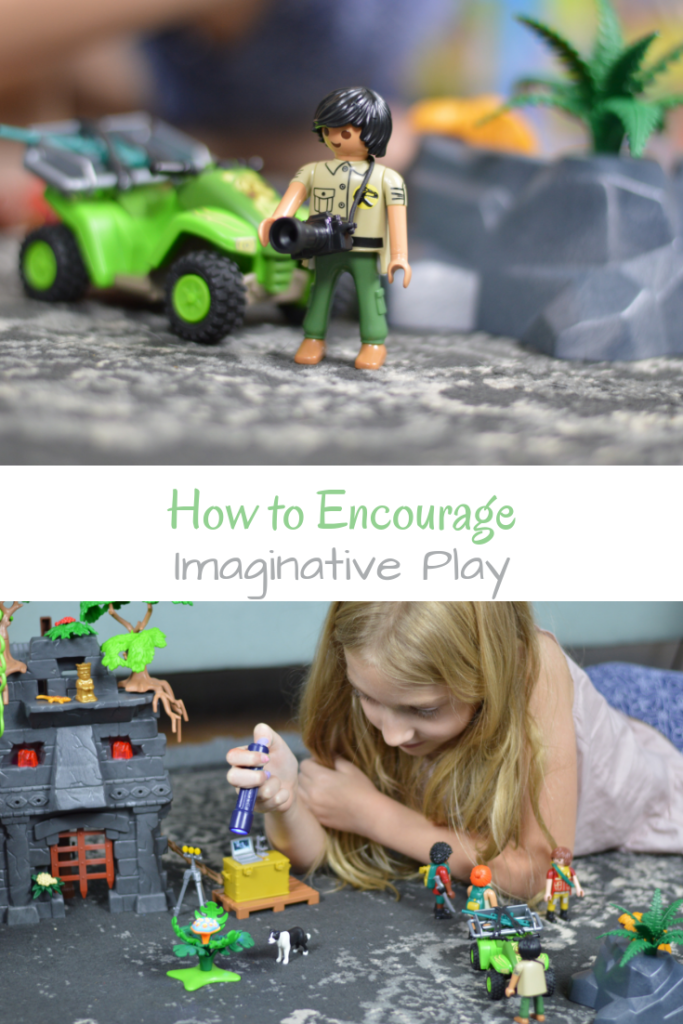 Imaginative play is an important part of your child's development. I am sharing way to encourage imaginative play with your child including PLAYMOBIL toys.