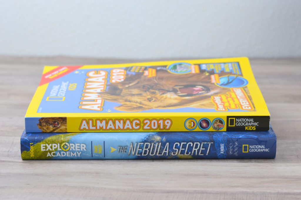 National Geographic Kids is great for both fact-filled National Geographic Kids Almanac and Explorers Academy: The Nebula Secret (fiction).