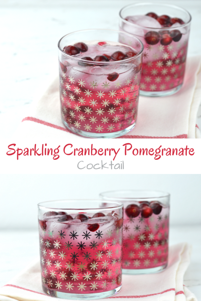 This Sparkling Cranberry Pomegranate Cocktail can be made both spiked or unspiked and is a delicious addition to any party!