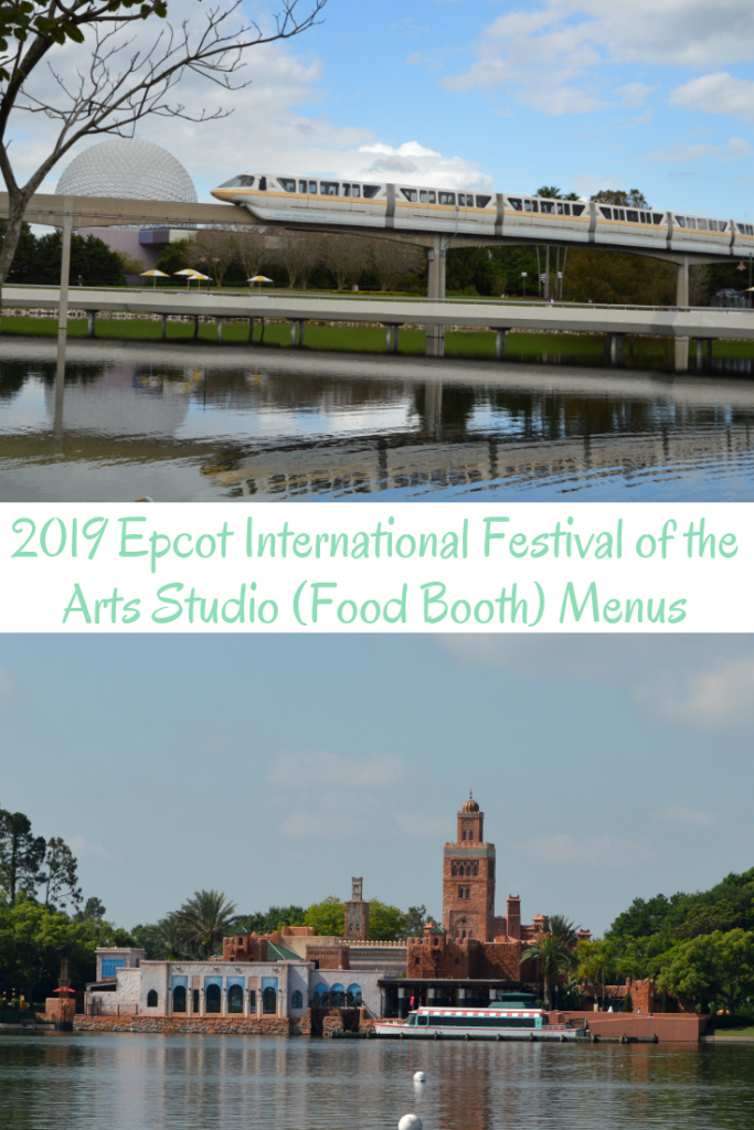2019 Epcot International Festival of the Arts Studio (Food Booth) Menus