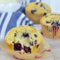 These simple and easy blueberry muffins are bursting with fresh blueberries in a soft, moist muffin.