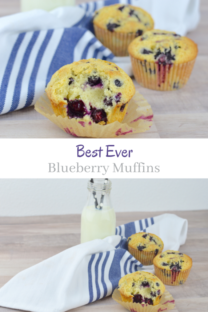 These simple and easy blueberry muffins are bursting with fresh blueberries in a soft, moist muffin.