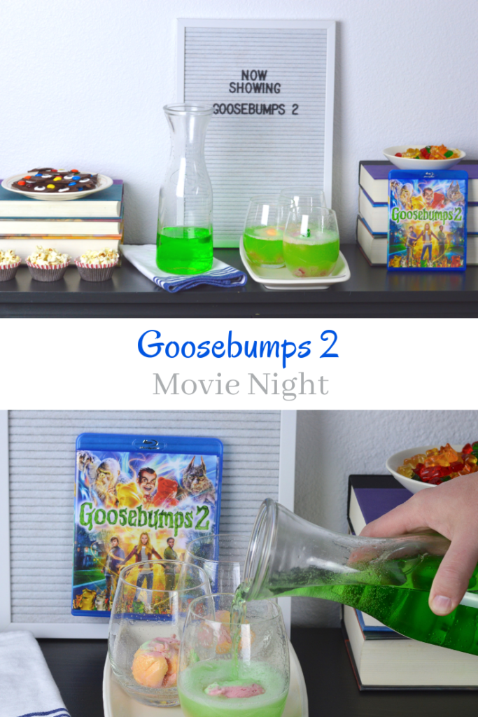New Year = New Tradition of having a family movie night once a month! Up first is Goosebumps 2 with Monster Bark and Goosebumps Punch.