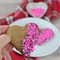 Chocolatey and buttery Double Chocolate Shortbread Cookies are picture perfect dipped in chocolate and sprinkles! 