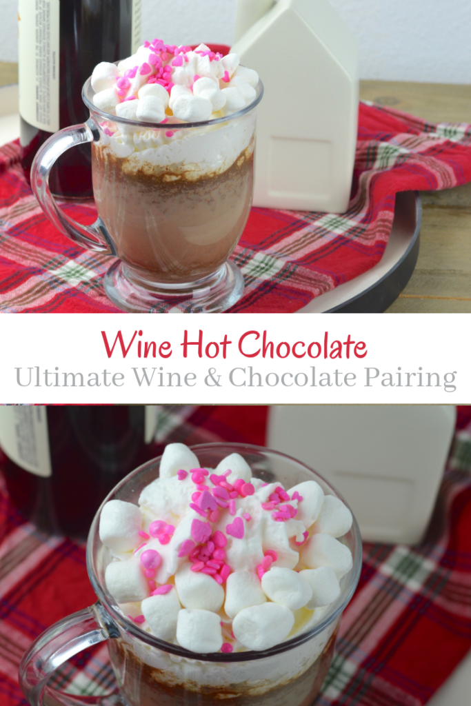 The ultimate wine and chocolate pairing for a romantic evening this winter or Valentine's Day or a girls night with your besties: Wine Hot Chocolate.