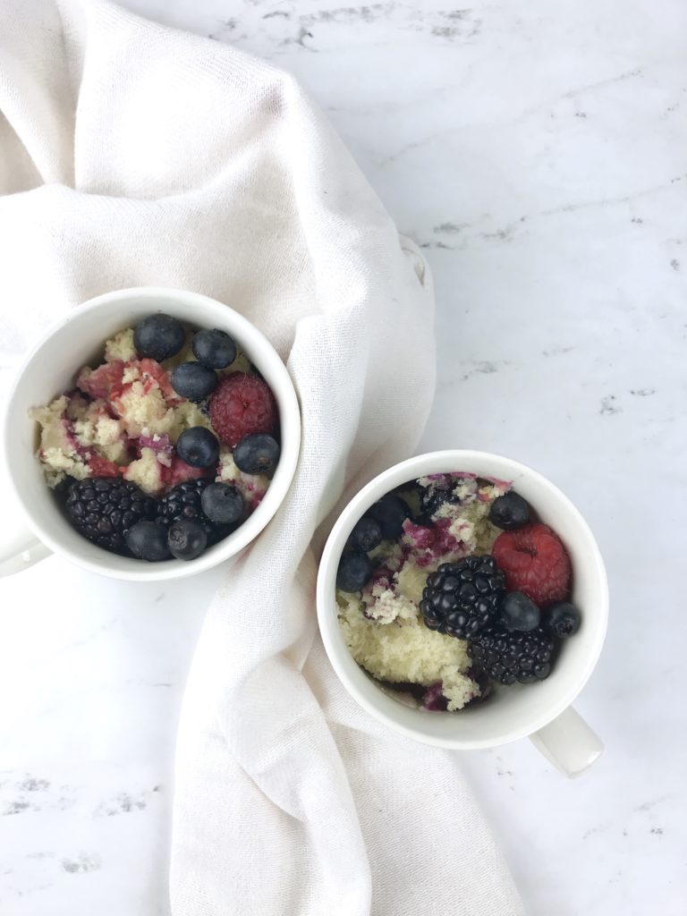 Easy and delicious Vanilla Berry Cake in a Mug is a single serving dessert that is ready in 60 seconds!