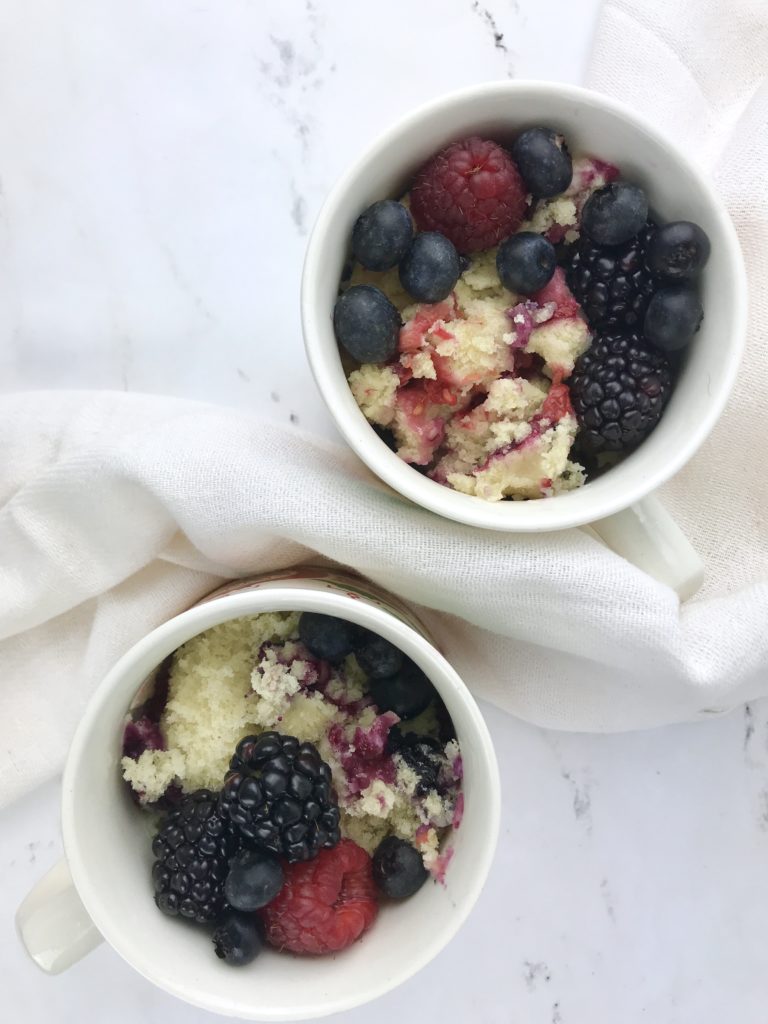 Easy and delicious Vanilla Berry Cake in a Mug is a single serving dessert that is ready in 60 seconds!