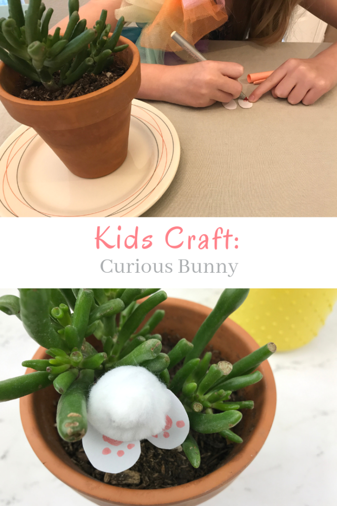 This curious bunny craft is a fun, easy, and inexpensive arts and crafts project for your kids to make with little assistance.