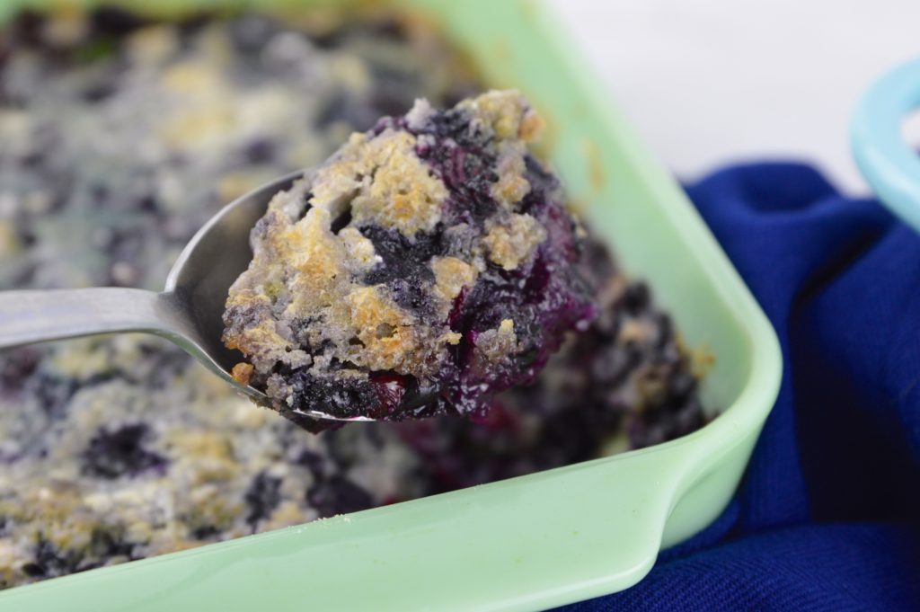 This easy, five-ingredient Blueberry Cobbler recipe is bursting with flavor and comes out perfect every time!