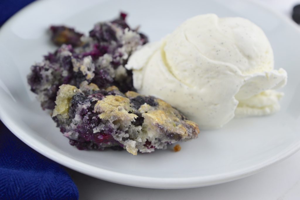This easy, five-ingredient Blueberry Cobbler recipe is bursting with flavor and comes out perfect every time!