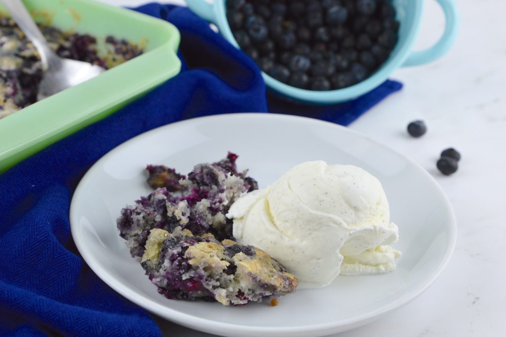 This easy, five-ingredient Blueberry Cobbler recipe is bursting with flavor and comes out perfect every time!