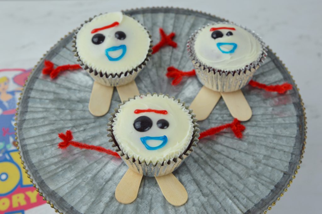 These cute Forky cupcakes inspired from the movie Toy Story 4 are a fun way to celebrate the release of the new movie.