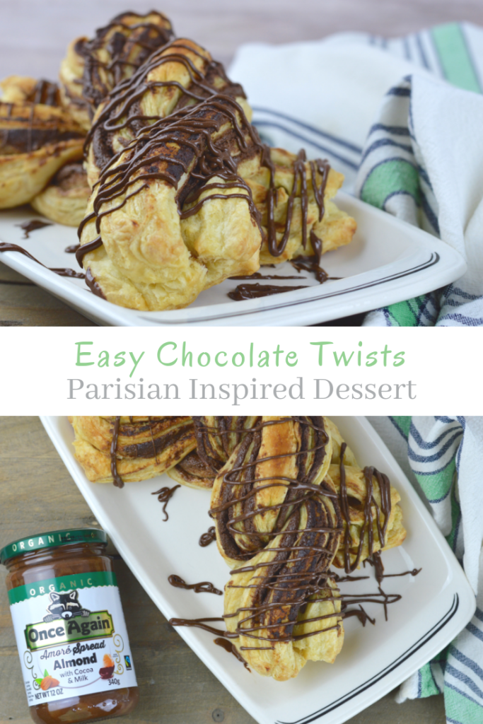 This really simple and super delicious, Chocolate Twists recipe, has only four ingredients and makes for an impressive dessert.