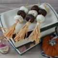 This Halloween serve your family mini donuts on DIY Broomstick Skewers.  They will delight in this fun and magical breakfast treat.