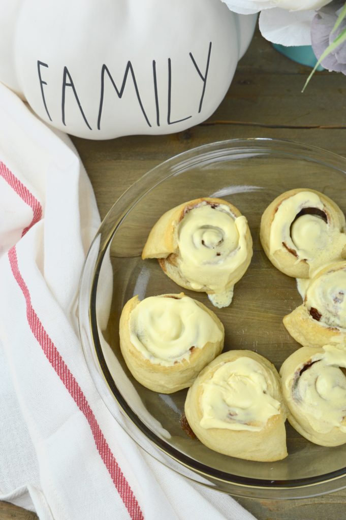 There is nothing like warm, ooey-gooey homemade cinnamon rolls for breakfast (or dessert) on fall or winter morning.  