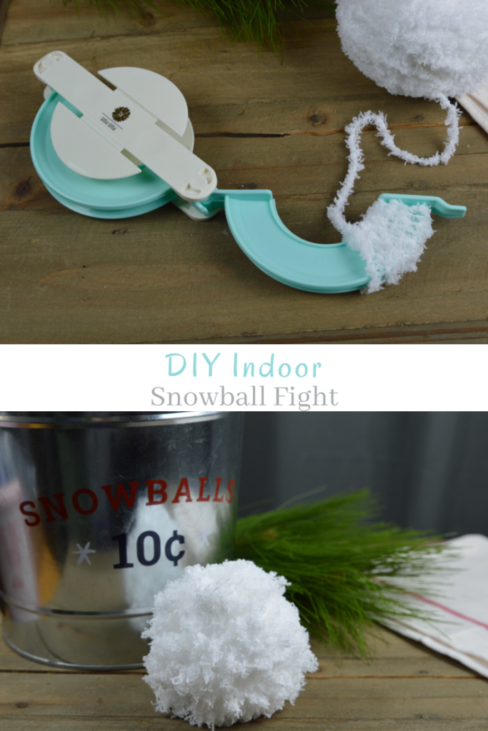 This season have a DIY Indoor Snowball Fight with your family by making your own snowballs using homemade pom-poms with this simple tutorial.