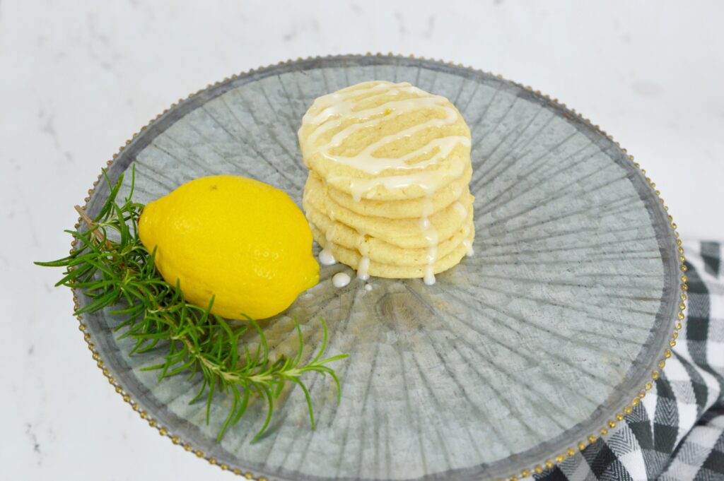 These Glazed Lemon Sugar Cookies are full of bright lemon flavor with sweet lemon glaze!
