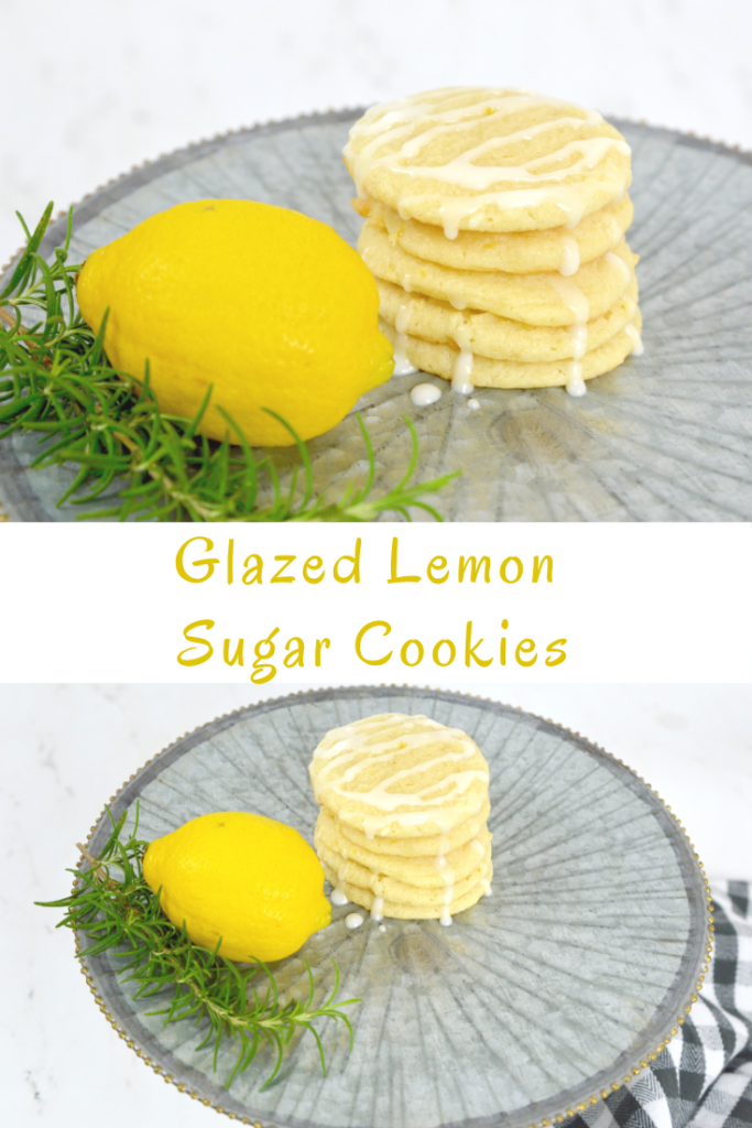 These Glazed Lemon Sugar Cookies are full of bright lemon flavor with sweet lemon glaze!