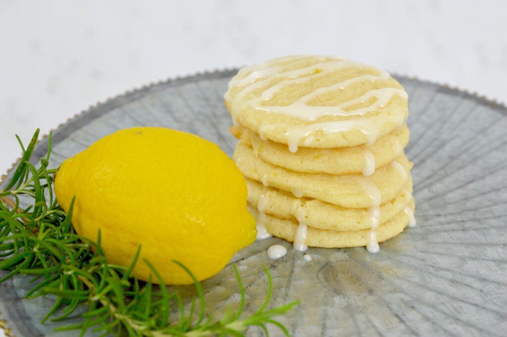 These Glazed Lemon Sugar Cookies are full of bright lemon flavor with sweet lemon glaze!