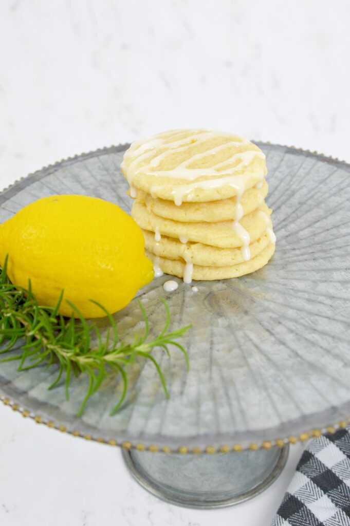 These Glazed Lemon Sugar Cookies are full of bright lemon flavor with sweet lemon glaze!