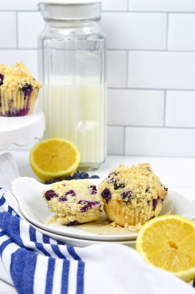 These delicious blueberry crumble muffins are easy to make and bursting with fresh blueberries in a soft, moist muffin with a crumble topping.