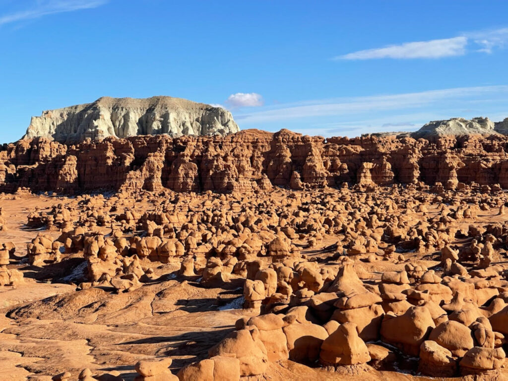 Kids and adults alike will be fascinated by the hoodoo-like formations at Goblin Valley State Park.