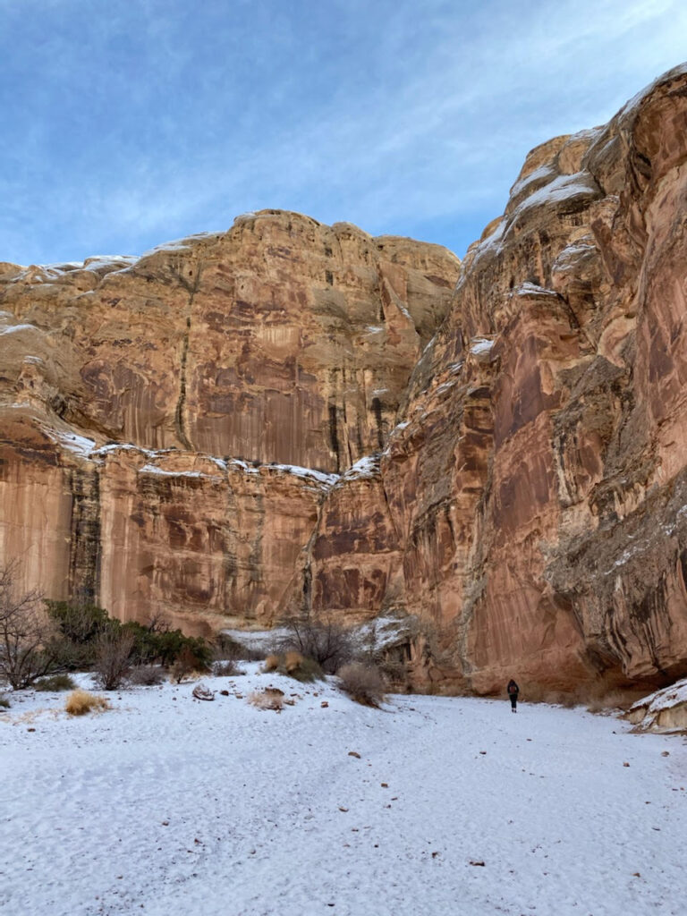 This picture-perfect slot canyon - Little Wild Horse Canyon located between Arches and Capitol Reef National Park is definitely worth a stop!