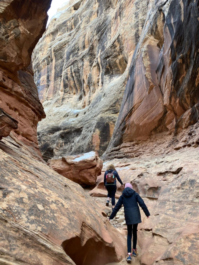 This picture-perfect slot canyon - Little Wild Horse Canyon located between Arches and Capitol Reef National Park is definitely worth a stop!