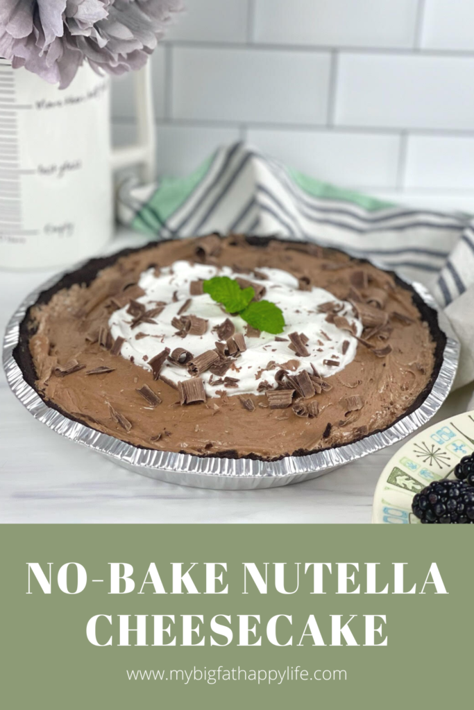 This creamy, chocolatey no-bake Nutella Cheesecake is the perfect summer-to-fall dessert!