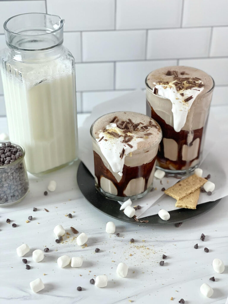 This creamy and delicious S’mores Milkshake has all the flavors of the summer/fall treat.