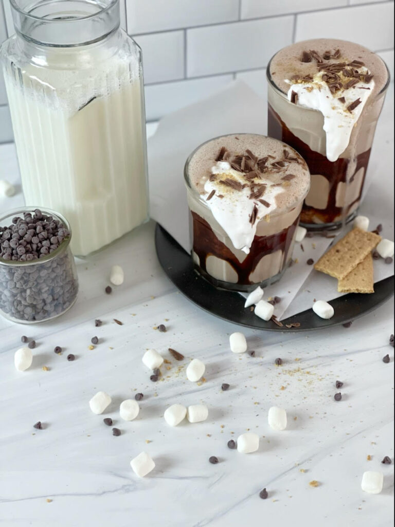 This creamy and delicious S’mores Milkshake has all the flavors of the summer/fall treat.