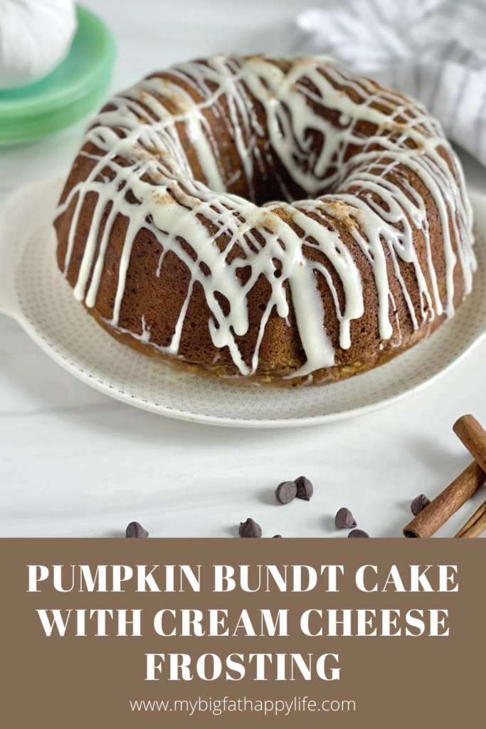 This Pumpkin Bundt Cake with Cream Cheese Frosting is full of fragrant fall spices, pumpkin flavor, and sweet cream cheese frosting.