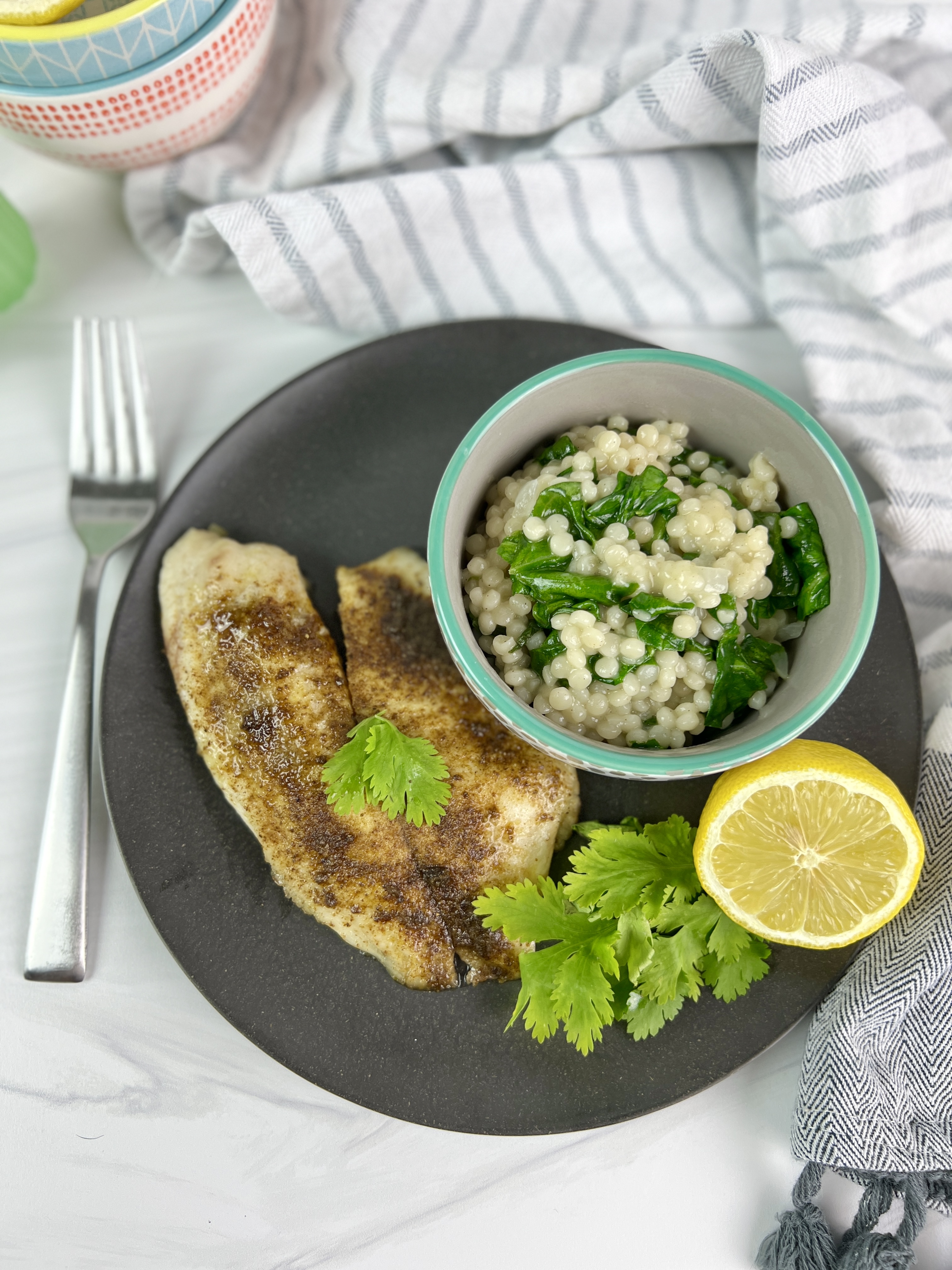 An easy-to-make side dish that the whole family will enjoy is spinach couscous.