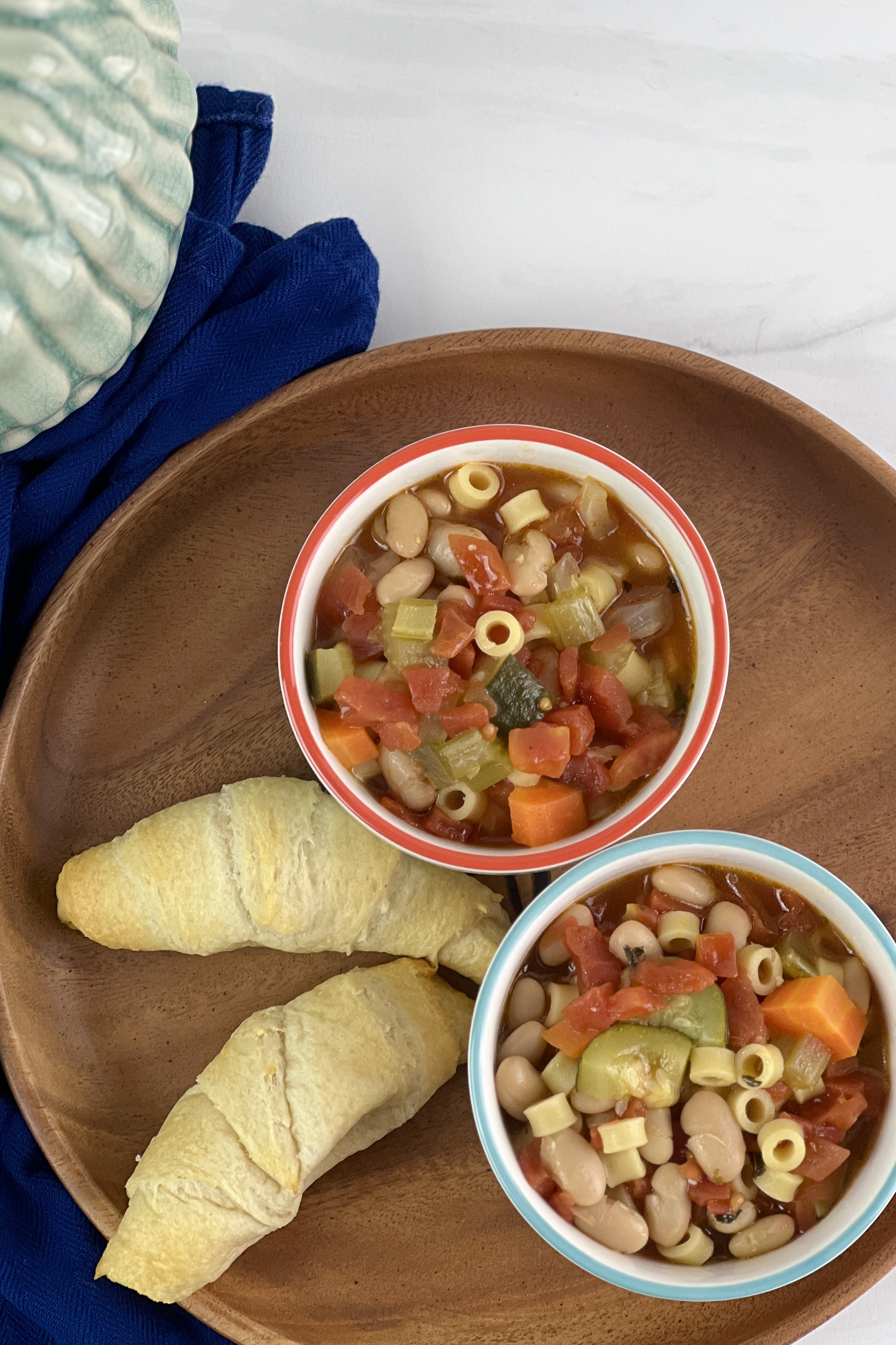This Instant Pot Minestrone Soup makes a delicious dinner that is filled with vegetables and plant-based protein. It can also be made vegan and/or gluten-free.