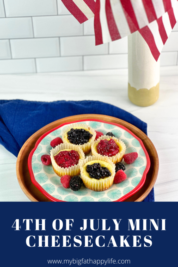 These 4th of July mini cheesecakes are the perfect patriotic dessert to celebrate the holiday!